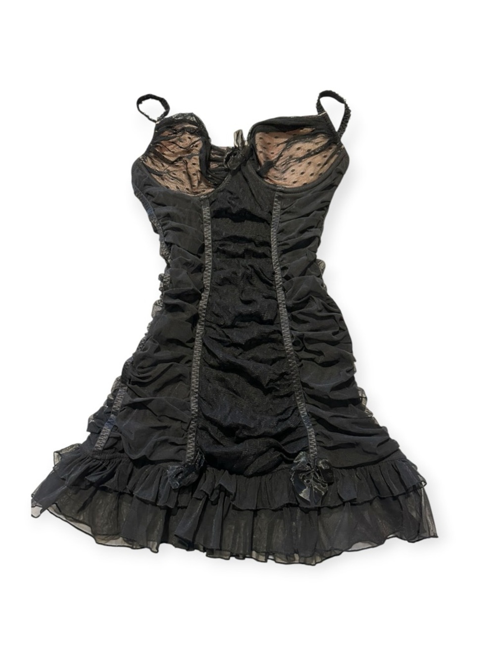 NWOT Victoria’s Secret Vintage Polka Dot Mesh Lingerie / Chemise,‎ XS